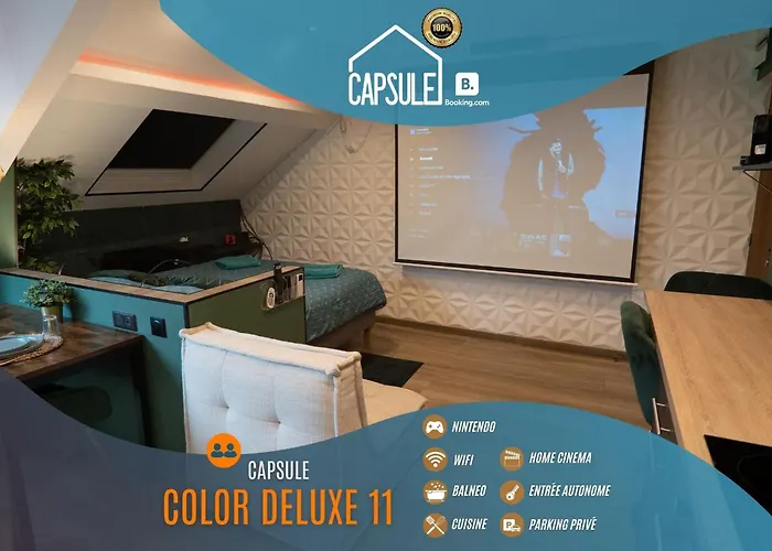 Capsule color deluxe I Balnéo I écran home cinéma I console de jeux