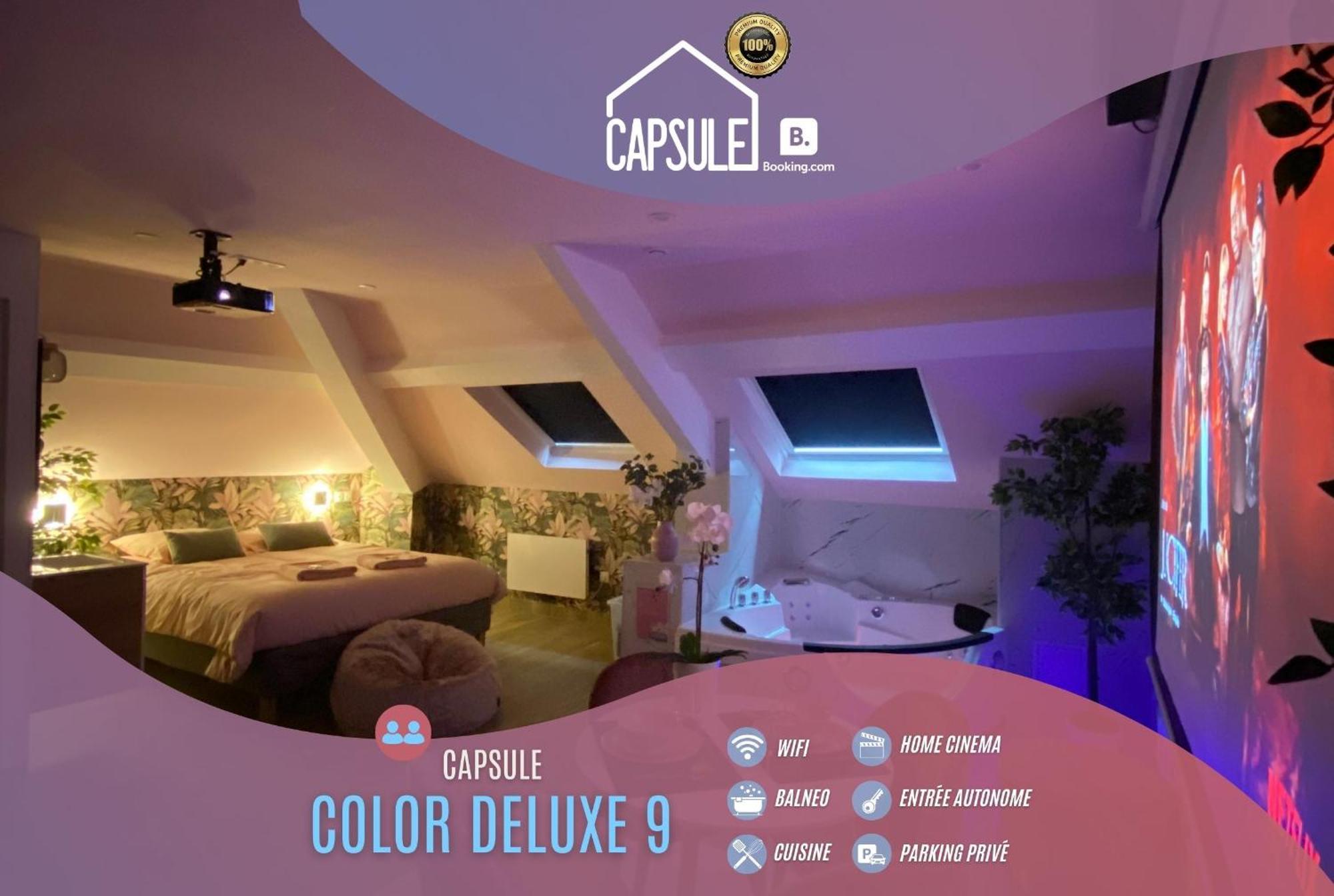 Appartement Capsule Color Deluxe I Balnéo I écran Cinéma I Console De Jeux *